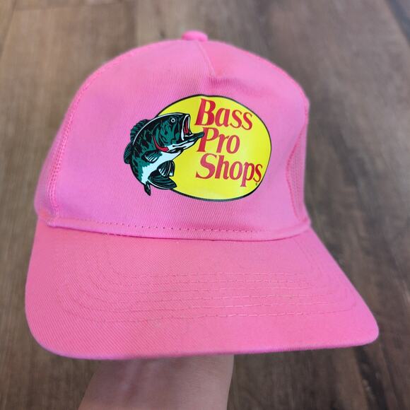 Bass Pro Shop Adjustable Snapback Hat Trucker Pink Women Girls - Picture 1 of 6